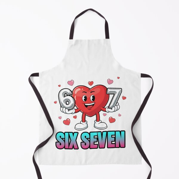 Item preview, funny six seven 6 7 meme sarcastic heart design designed and sold by ArtDesignTp.