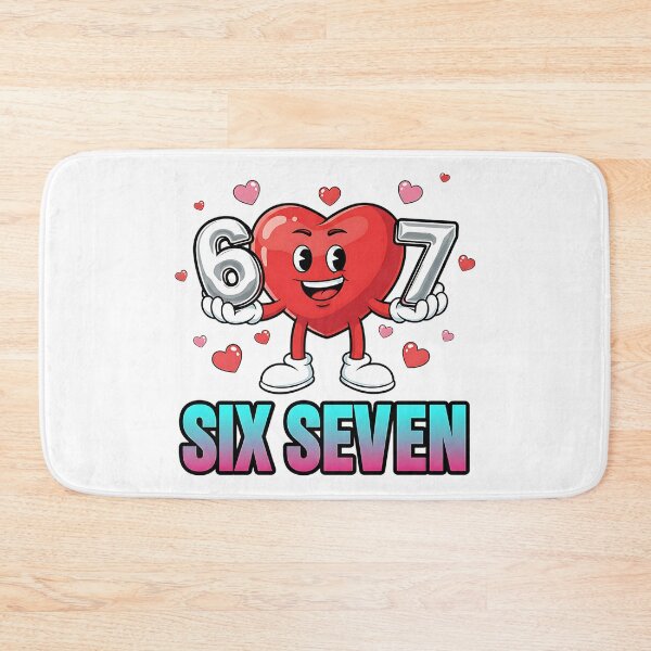 Item preview, funny six seven 6 7 meme sarcastic heart design designed and sold by ArtDesignTp.