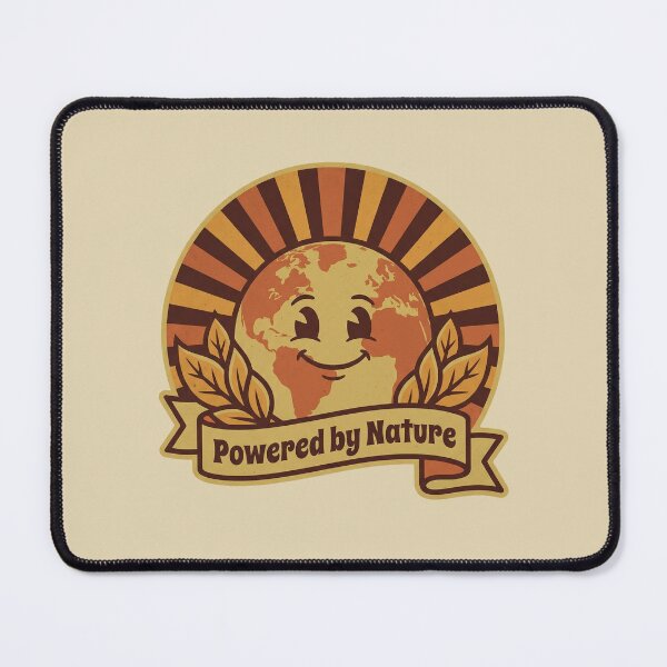 Item preview, Powered by Nature, Sunshine Earth Mascot designed and sold by Savage Dreams.