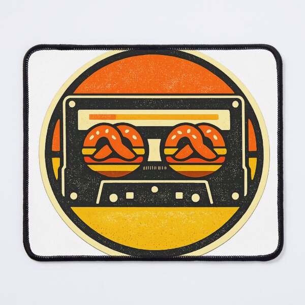 Item preview, Retro Cassette Pretzel Burger Badge Icon designed and sold by rj-avant-garde.