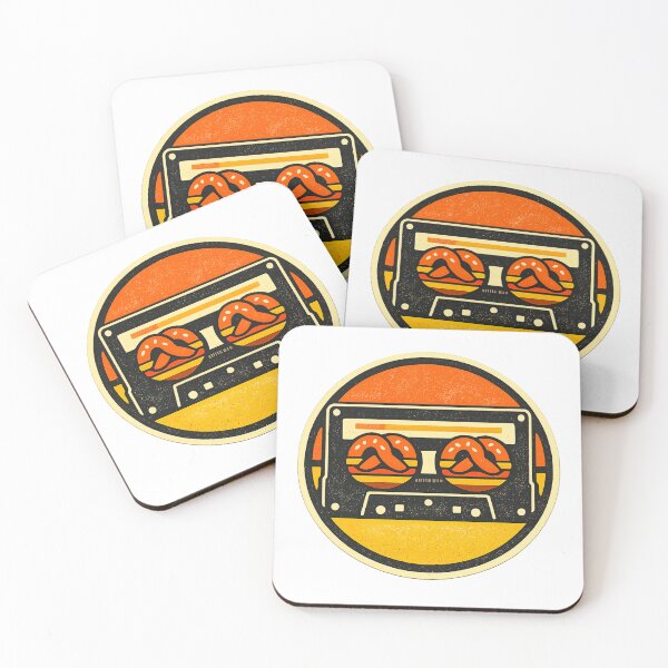Item preview, Retro Cassette Pretzel Burger Badge Icon designed and sold by rj-avant-garde.