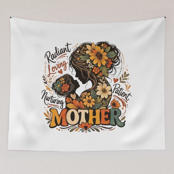 Item preview, Vintage Floral Mother Silhouette – Radiant Loving Nurturing Patient Mom Design – Mother’s Day Gift designed and sold by Ladys-Gents.