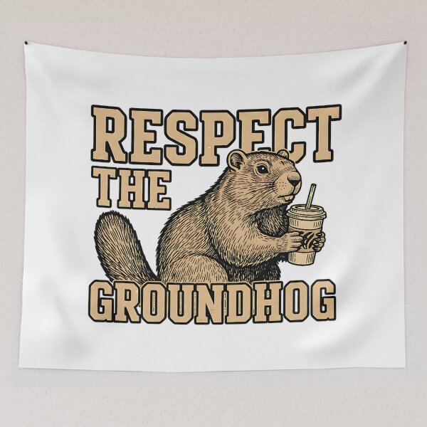 Item preview, groundhog respect funny woodchuck day design designed and sold by ArtDesignTp.