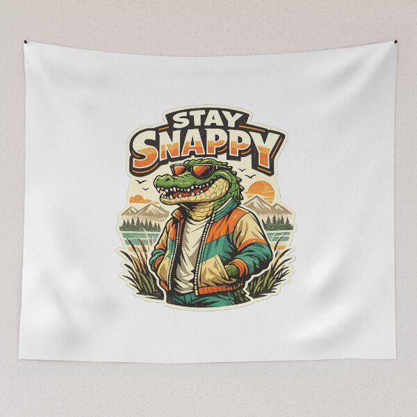 Item preview, Stylish Retro Alligator – Stay Snappy Design designed and sold by rj-avant-garde.