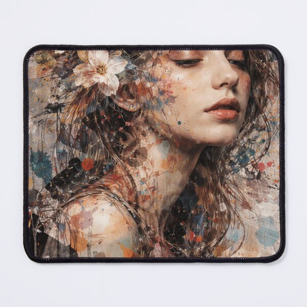 Item preview, Soft Abstract Girl with Flowers designed and sold by kavionest.