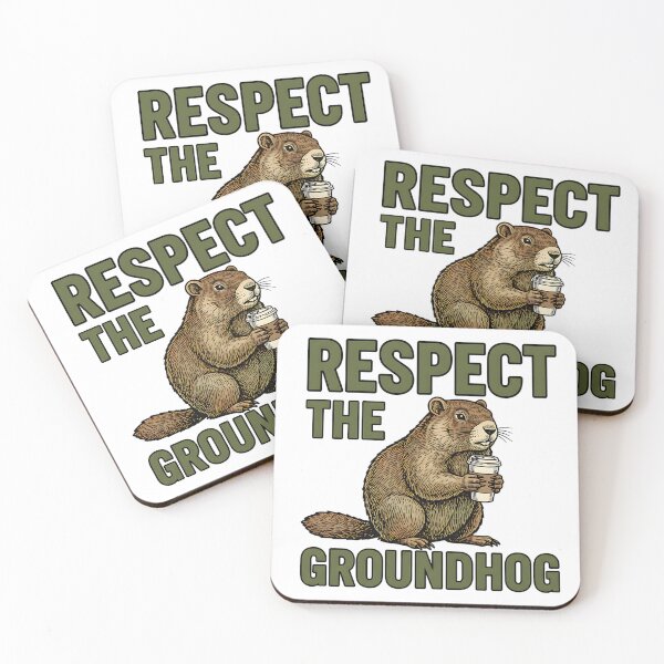 Item preview, respect the groundhog funny woodchuck humor art designed and sold by ArtDesignTp.