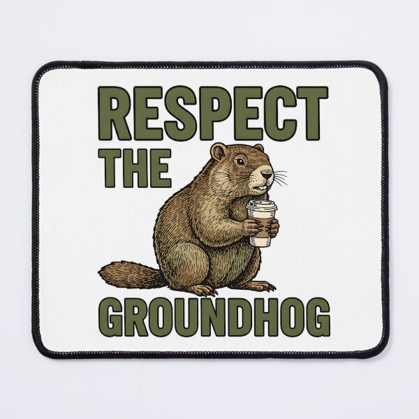 Item preview, respect the groundhog funny woodchuck humor art designed and sold by ArtDesignTp.