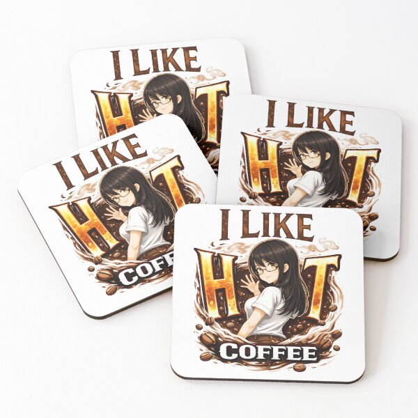 Item preview, Cute Anime Girl with Hot Coffee Illustration in Vibrant Cel Shaded Style designed and sold by Lio-lio.