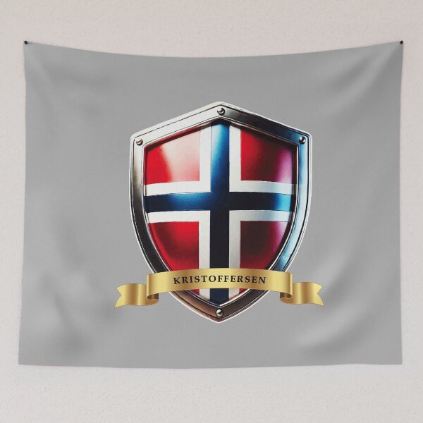 Item preview, Kristoffersen Norway Name & Heritage Shield designed and sold by Highlandkings.