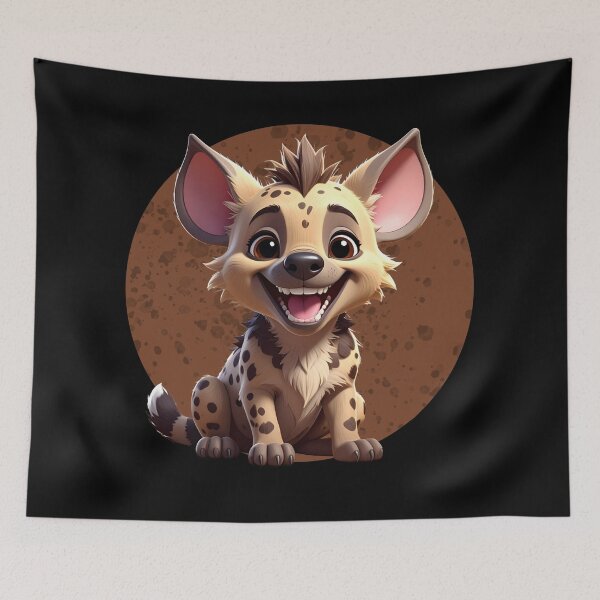 Item preview, Cute Baby Hyena – Adorable Laughing Hyena Cartoon Art designed and sold by TripleMoonCrafts.
