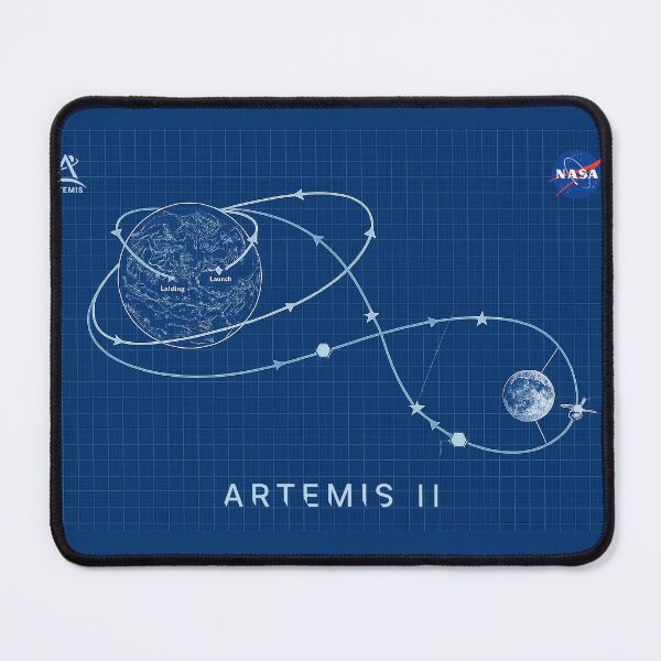 Item preview, Artemis II Mission Blueprint - NASA Lunar Trajectory Schematic designed and sold by SantoshArts.