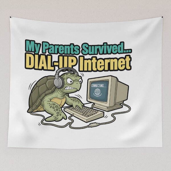 Item preview, dial up internet survivor funny retro sarcasm designed and sold by ArtDesignTp.