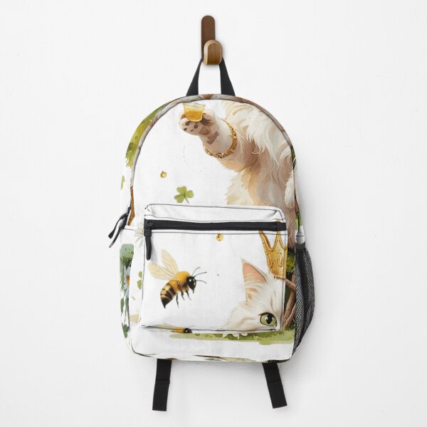 Item preview, Queen Bee White Persian Cat with Crown and Fairy Wings designed and sold by AQUILAKREO.