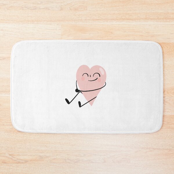 Item preview, Cute Kawaii Pink Heart Character Sitting and Smiling Art designed and sold by meri3465.