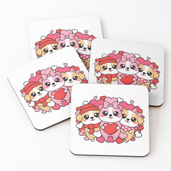 Item preview, valentine cavalier king charles spaniel hearts designed and sold by ArtDesignTp.