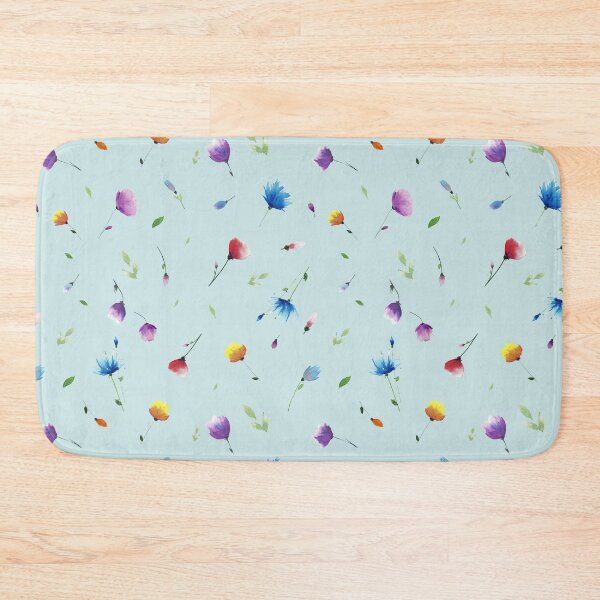 Item preview, Floral Minimal Patten Blue background designed and sold by VitSArt.