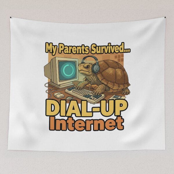 Item preview, my parents survived dial up internet funny retro designed and sold by ArtDesignTp.