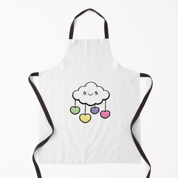 Item preview, Cute Kawaii Cloud with Colorful Hanging Hearts Art designed and sold by meri3465.