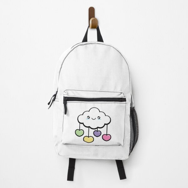 Item preview, Cute Kawaii Cloud with Colorful Hanging Hearts Art designed and sold by meri3465.