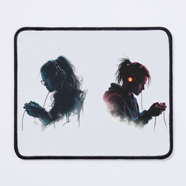 Item preview, Connected apart - Gamer couple | Girl Gamers Art, Love & Geek Aesthetic designed and sold by Love&Geek.