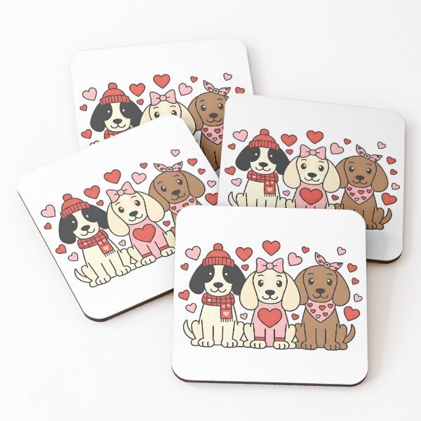 Item preview, cavalier king charles spaniel valentine dog art designed and sold by ArtDesignTp.