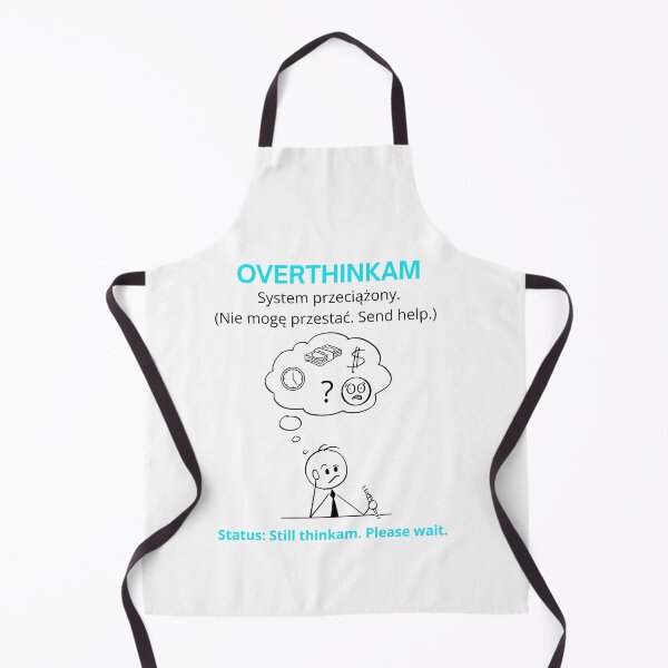 Item preview, White Overthinkam - Funny Polinglish Mental Health Humor Gift System Przeciążony designed and sold by VibePolinglish.