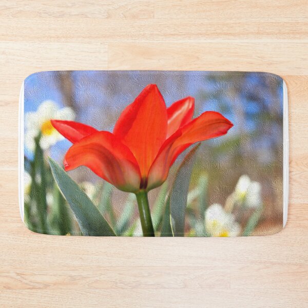 Item preview, Red Tulip Against Textured Background designed and sold by BostonArcImage.