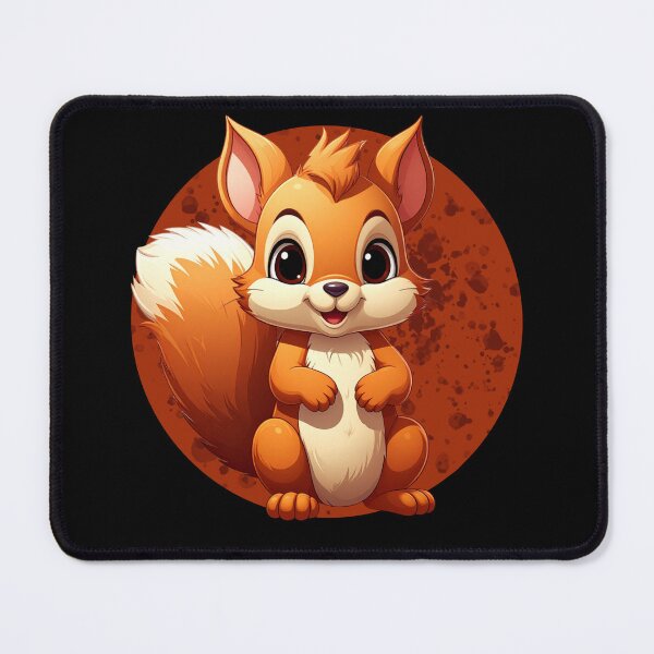 Item preview, Cute Baby Squirrel – Adorable Happy Red Squirrel Cartoon Art designed and sold by TripleMoonCrafts.