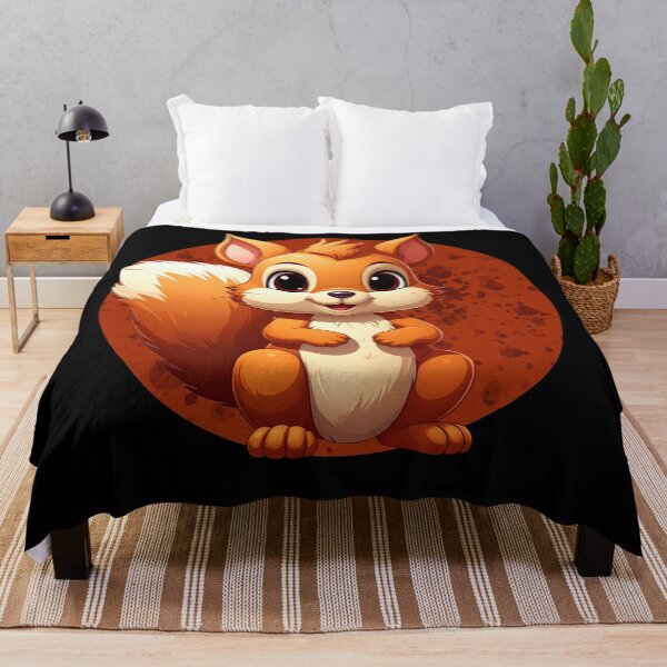 Item preview, Cute Baby Squirrel – Adorable Happy Red Squirrel Cartoon Art designed and sold by TripleMoonCrafts.