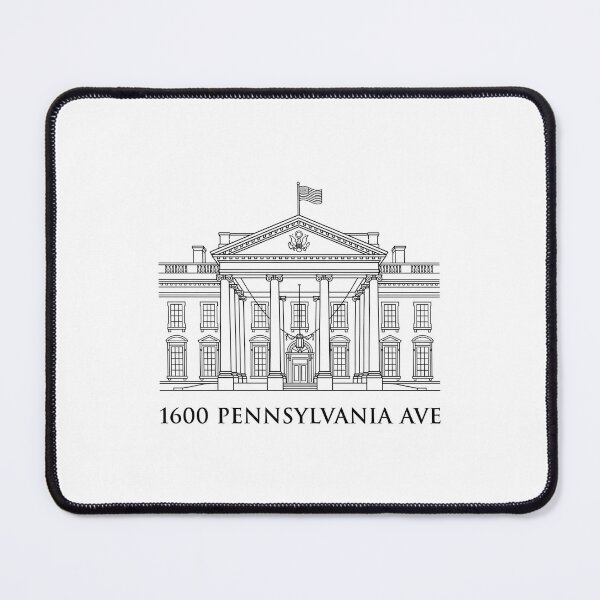 Item preview, 1600 Pennsylvania Ave White House Line Art designed and sold by Fenay Designs.
