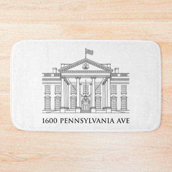 Item preview, 1600 Pennsylvania Ave White House Line Art designed and sold by Fenay Designs.