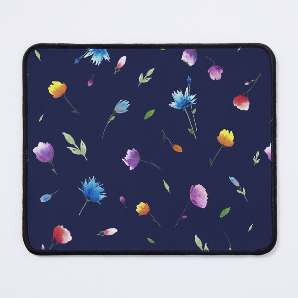 Item preview, Floral Minimal Patten Dark Blue background designed and sold by VitSArt.