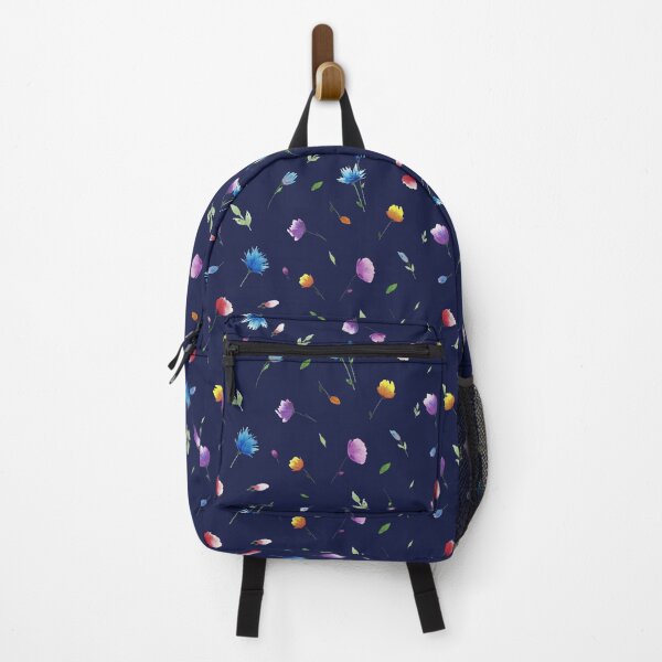 Item preview, Floral Minimal Patten Dark Blue background designed and sold by VitSArt.