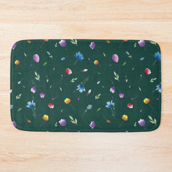 Item preview, Floral Minimal Patten Dark Green background designed and sold by VitSArt.