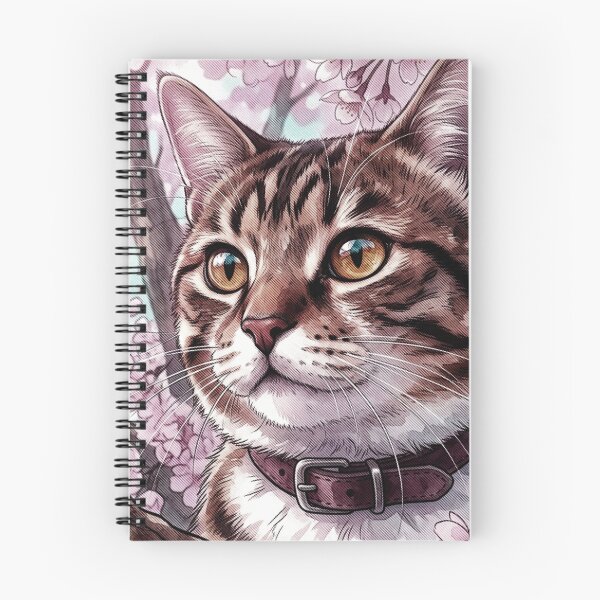 Item preview, Retro Halftone Sakura Tabby Cat in Cherry Blossom Tree designed and sold by AmaWearDesign.