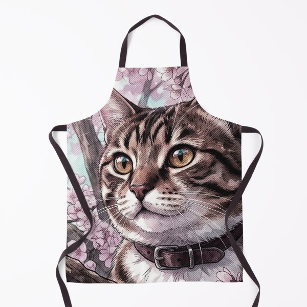 Item preview, Retro Halftone Sakura Tabby Cat in Cherry Blossom Tree designed and sold by AmaWearDesign.
