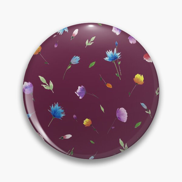 Item preview, Floral Minimal Patten Dark Pink background designed and sold by VitSArt.