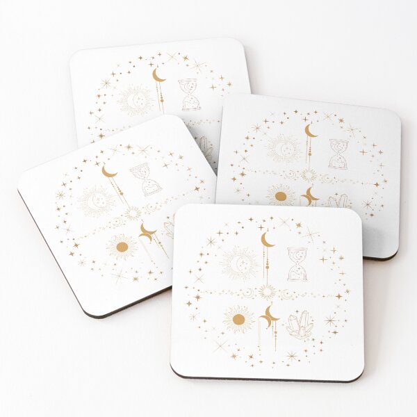 Item preview, Celestial Mystical Elements Gold Line Art designed and sold by Rehnair.