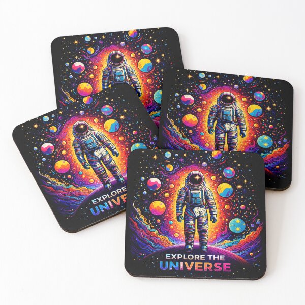 Item preview, Explore The Universe Colorful Astronaut Space Design designed and sold by AbstractAuraArt.