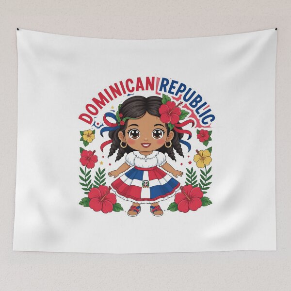 Item preview, Dominican Republic Girl Floral Design designed and sold by DariaOltes.