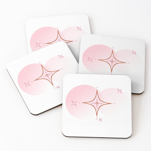 Item preview, Retro Sparkle Star with Pink Heart Glow designed and sold by Rehnair.