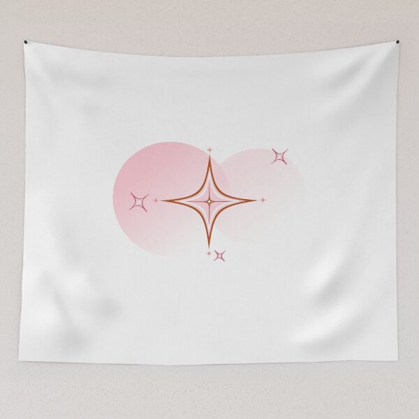 Item preview, Retro Sparkle Star with Pink Heart Glow designed and sold by Rehnair.