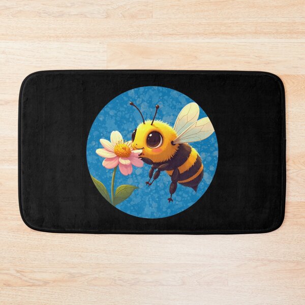 Item preview, Cute Bumblebee on Flower – Adorable Kawaii Bee with Daisy designed and sold by TripleMoonCrafts.