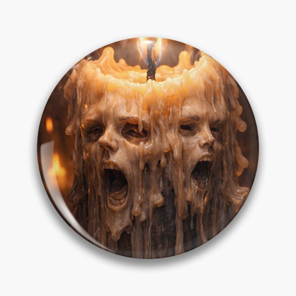 Item preview, Candle of Lost Souls - Dark Gothic Horror Wax Faces designed and sold by OneStepFromArt.