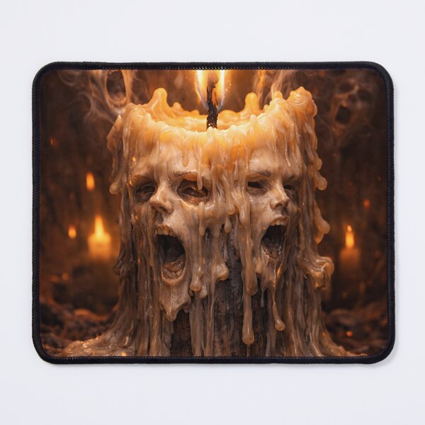 Item preview, Candle of Lost Souls - Dark Gothic Horror Wax Faces designed and sold by OneStepFromArt.