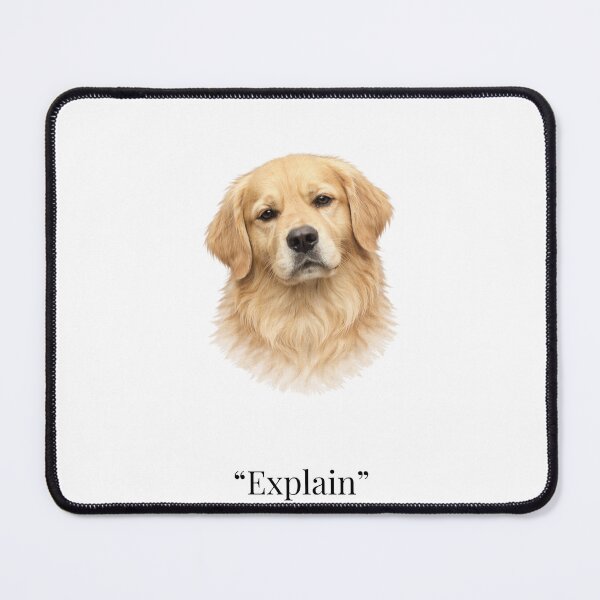 Item preview, Explain Dog – Minimalist Serious Dog Design designed and sold by Refinedpaws.