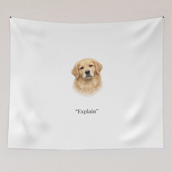 Item preview, Explain Dog – Minimalist Serious Dog Design designed and sold by Refinedpaws.