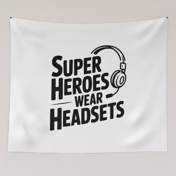 Item preview, Super Heroes Wear Headsets designed and sold by Frank Ring.