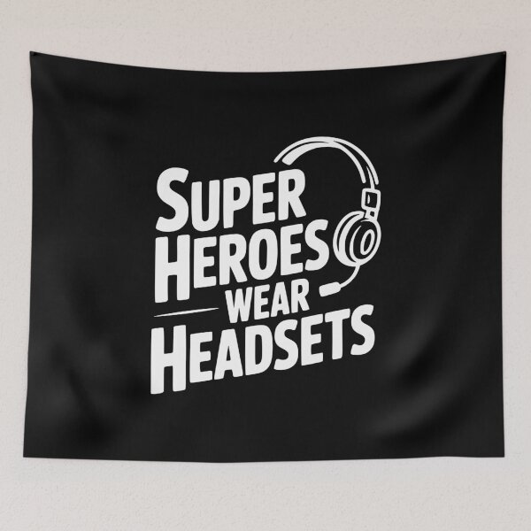 Item preview, Super Heroes Wear Headsets designed and sold by Frank Ring.