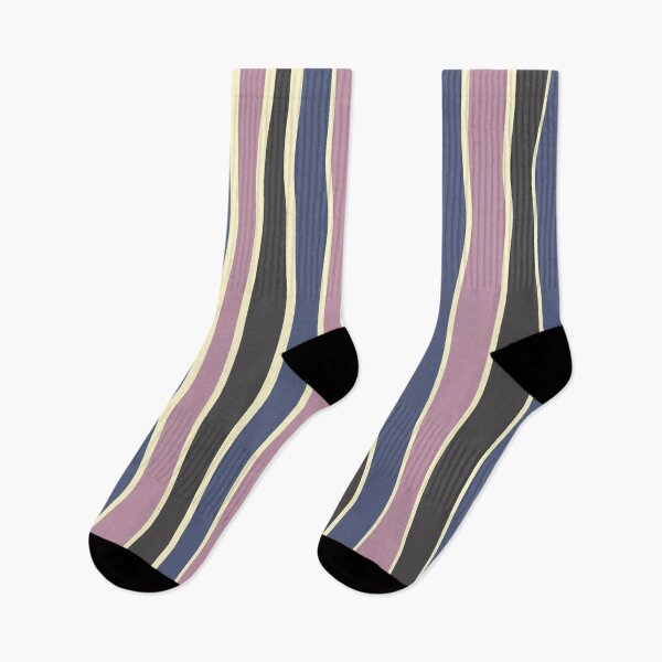 Item preview, Imperfect stripe-Black, purple and blue designed and sold by Pattern Pie.